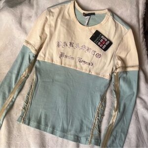 Brand New Y2K RARE Parasuco Long Sleeve Top